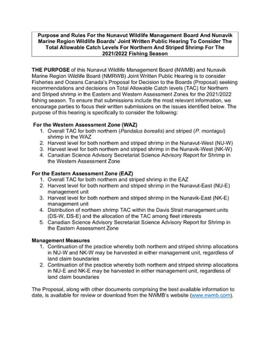 NWMB NMRWB 2021 Joint Hearing Shrimp TAC Purpose and Rules ENG