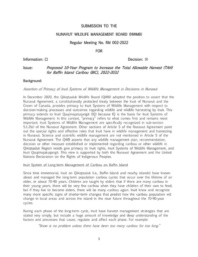 TAB8B QWB BN Amendment of the Baffin Island Caribou TAH 2022 32 ENG