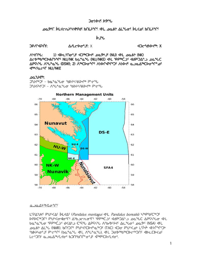 TAB9A DFO BN NU NK E DS W Management Measures INUK