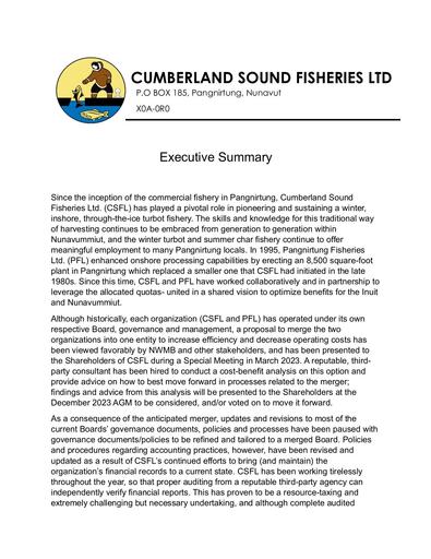 CSFL 2022-2023 Executive Summary