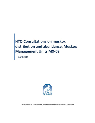 TAB4E GN DOE Consultation Report TAH for Muskox in Management Unit MX 09 ENG