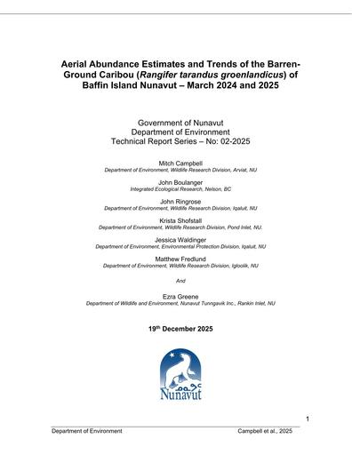 TAB2B_GN-ENV_Abundance Survey Report_Baffin Island Caribou_ENG_only