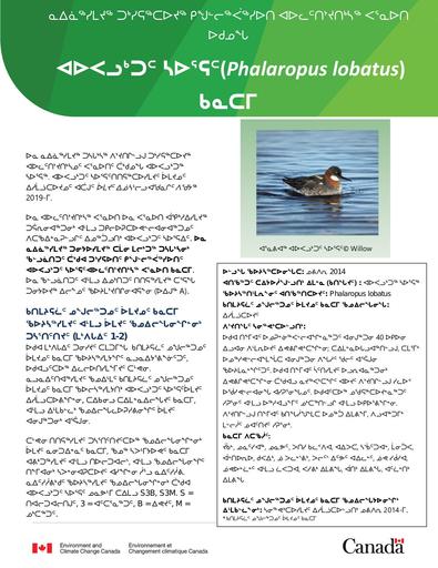 TAB2C ECCC Summary Red Necked Phalarope Proposal INUK