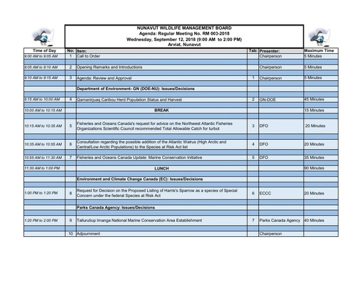 TAB 1  Agenda   RM 003 2018