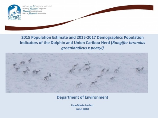 TAB 2E GN DOE Presentation Dolphin and Union Caribou Research Results ENG