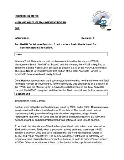 TAB2A_NWMB Decision BN_Coral Harbour BNL for SHI Caribou_ENG