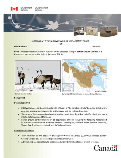 TAB 6A ECCC BN Barren Ground Caribou Listing ENG