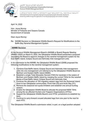 TAB_4C_Appendix2_NWMB_Decision_Re_QWB_Narwhal_System_ENG