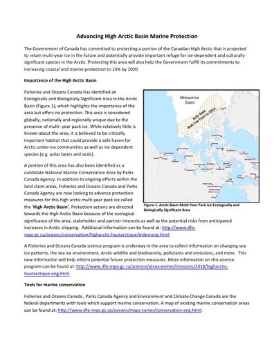 TAB 4B DFO Appendix High Arctic Marine Protection ENG