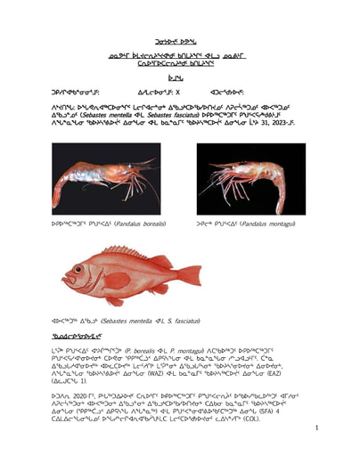TAB6 DFO BN Extension of Provisions for the Bycatch of Juvenile Redfish INUK