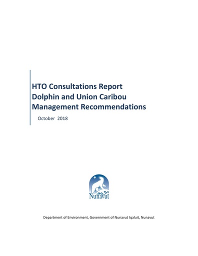 TAB 2D GN DOE Consultation Summary Dolphin and Union Caribou Research Results ENG