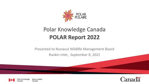 TAB7 POLAR Report POLAR activity report for 2022 ENG