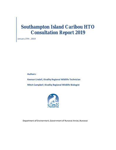 TAB2D GN DOE Consultation Report Total Allowable Harvest for Southampton Island Caribou ENG