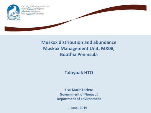 TAB3D GN DOE Presentation TAH for Muskox in Management Unit MX 08 ENG