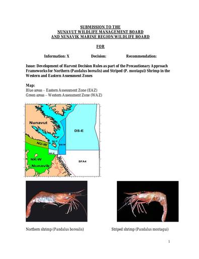 TAB 4A Development of Harvest Decision Rules for Northern and Striped Shrimp in the EAZ and WAZ ENG