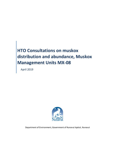 TAB3E GN DOE Consultation Report TAH for Muskox in Management Unit MX 08 ENG