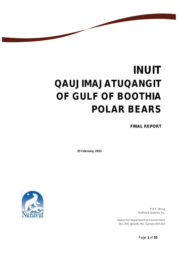 TAB2C GN Report Gulf of Boothia Polar Bear IQ ONLY ENG