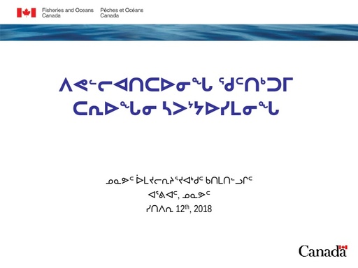 TAB 5B NWMB DFO September 2018 presentation INUK