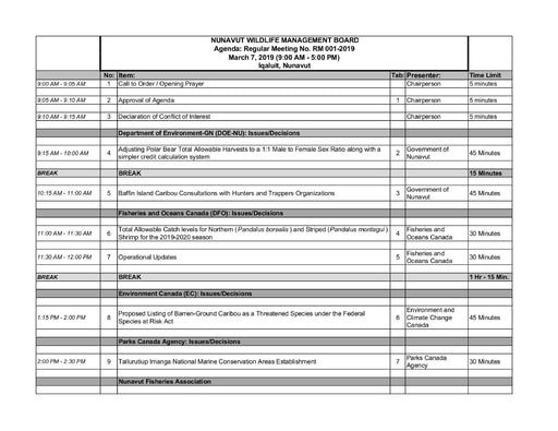 TAB 1 RM 001 2019 Agenda ENG