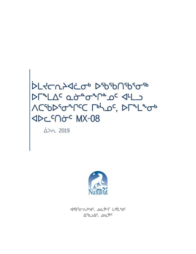 TAB3E GN DOE Consultation Report TAH for Muskox in Management Unit MX 08 INUK